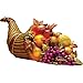 Collections Etc. Color-Changing Cornucopia Centerpiece with Inspirational Words, Light-Up Thanksgiving Table Centerpiece