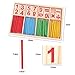 HugeStore Colorful Wooden Counting Sticks Rods with Box for Kids Toddlers Math Educational Learning Tools