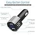 Bluetooth FM Transmitter, ESOLOM in-Car FM Radio Adapter Hands-Free Calling, Car Charger, MP3 Player Car Kits Dual USB Port Charger 5V/2.4A&1A, Support Voltage Detection (Sliver)