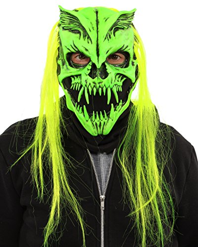 Zagone Studios Nuclear Option Green Skeleton Black Light Reactive Mask