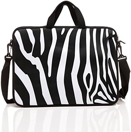 13-Inch to 13.3-Inch Neoprene Laptop Shoulder Messenger Bag Case Sleeve for 12.5 12.9 13 13.3" Inch Notebook/Apple Macbook Air/Pro (White Black)