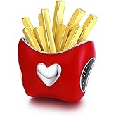 PLESIU Sweets Candy Charm Bead for Bracelets Original 925 Sterling Silver Birthday Mother's Day Christmas Charms for Pandora's Bracelets Or Necklace Family Mom Wife Sister Gift for Her (Chips Charm)