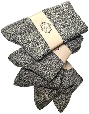 LuluVin Men's Socks Fun Warm Crew Dress Socks for Men 5 Pairs