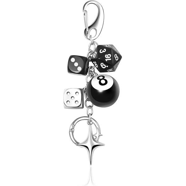 小物 Y2K Dice chain Effortless Ways to Style a Dice Keychain with Iconic Y2K