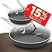 Non Stick Skillet Frying Pan: Premium Aluminum Fry Pans with Glass Lid & Stainless Steel Handle - Non-Stick Saute Pan - Dishwasher & Oven Safe (10 Inch Pan with Lid)