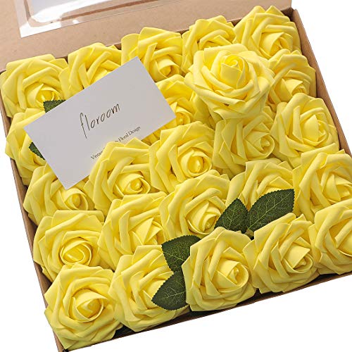 Floroom Artificial Flowers 50pcs Real Looking