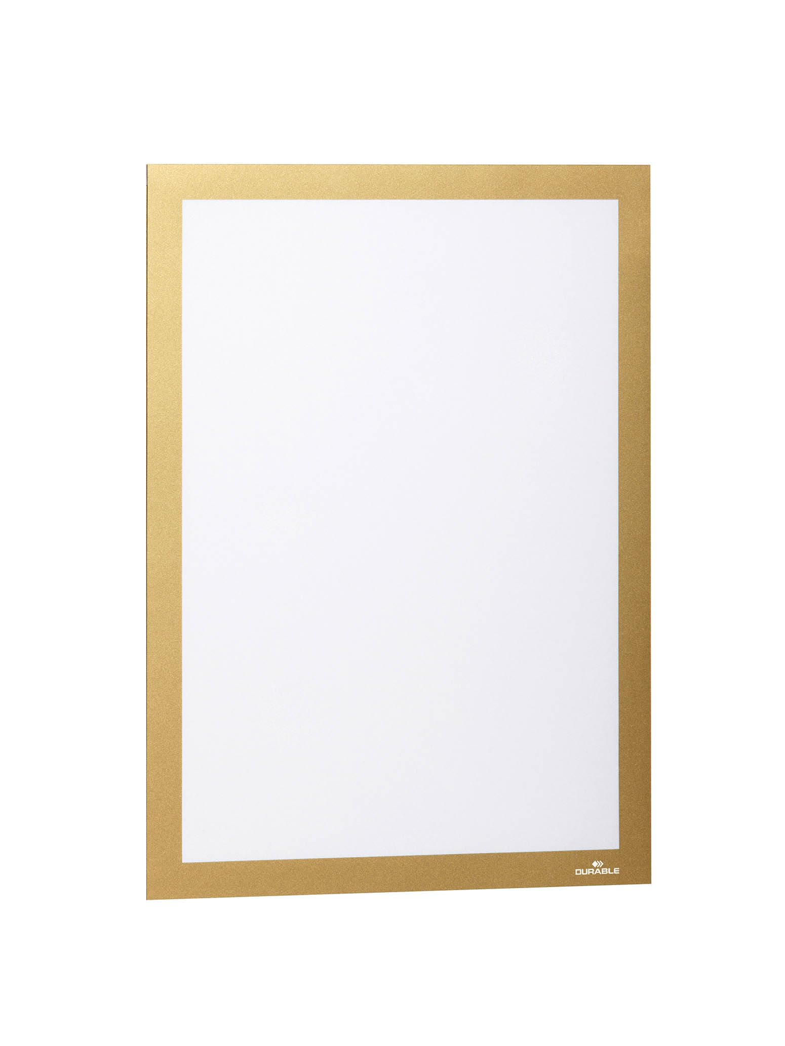 Durable DURAFRAME Self-Adhesive Magnetic Frame | A4 Format In Gold | Pack of 2 Frames | Document Frame for Professional Internal Signage