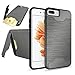 iPhone 7 Plus Case, iPhone 8 Plus Case, Teelevo [Card Slot Holder] Dual Layer Shock Absorbent Wallet Case with Credit Card Slot and Kickstand for iPhone 7 Plus/iPhone 8 Plus - Gunmetal Gray