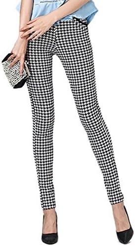 Youtobin Women's Workout Active Ankle Legging Reflex Tapered Pants 37 Black Grid