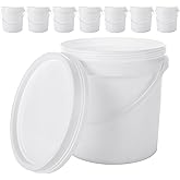 AKOLAFE 8 Pack Paint Buckets for Painting 2 Quart Paint Cans with Lids & Handles Empty Paint Cans 1/2 Gallon Paint Can Paint Pail Plastic Paint Containers for Leftover Paint Pigment Varnish Storage