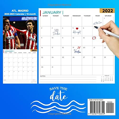 Calendrier Athletico Madrid 2023 Atletico Madrid Calendar 2022: Official Sport Calendar 2022 – 18 Months –  Big Size 17"X11". Atletico Madrid Planner For All Fans Kids Boys. Kalendar  Calendario Calendrier 18 Monthy.: Calender, Atletico Madrid: 9798784746849:  Amazon.com: Books