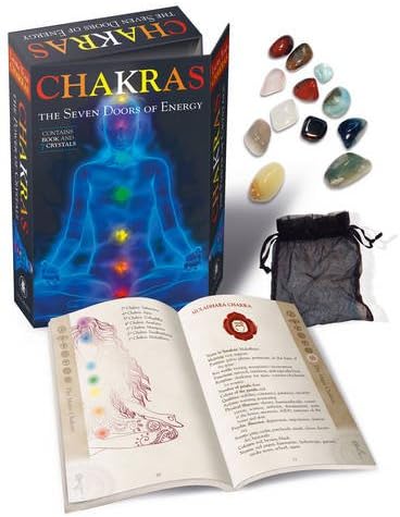 Chakras: The Seven Doors of Energy - includes 112pp book, 7 stones and crystals and bag for chakra stones