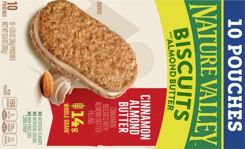 NATURE VALLEY BISCUIT SANDWICHES, CINNAMON ALMOND BUTTER, 10 CT, 13.5 OZ