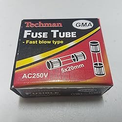 Techman - Pack of 5-100mA (0.1A) Glass Fuse