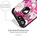 Casetego for iPhone 8 Plus Case,iPhone 7 Plus Case,Floral Three Layer Heavy Duty Hybrid Sturdy Shockproof Protective Cover Case for Apple iPhone 8 Plus/7 Plus,Rose Red/Black
