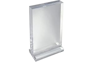 Azar Displays 104520 Deluxe Vertical Acrylic Block Stand, 8.5"" x 11"" Pack of 1