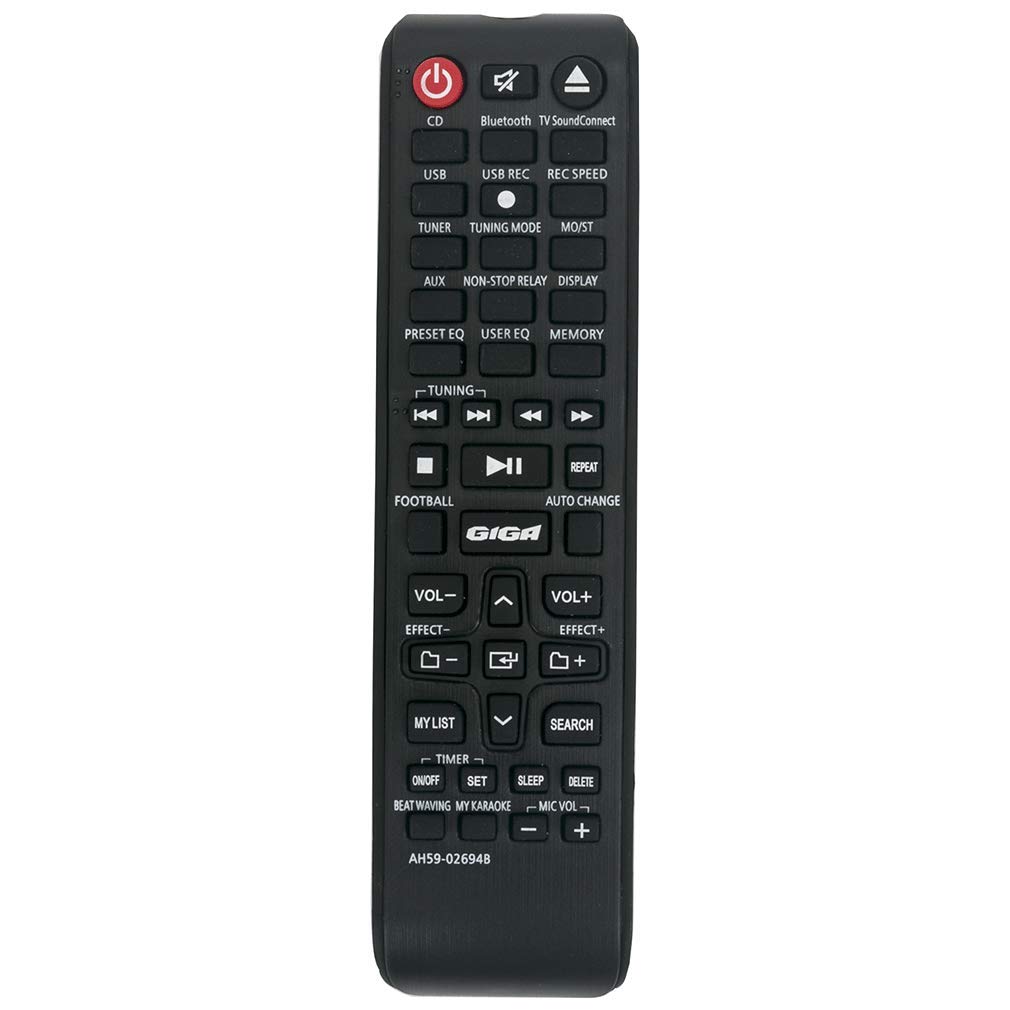VINABTY AH59-02694B Remote Control Replaced for Samsung Giga Sound MXJ630 MX-JS5000 MX-J630 MX-JS9500 MXJ630EN MXJ730 MXJ730EN MXJ730ZF