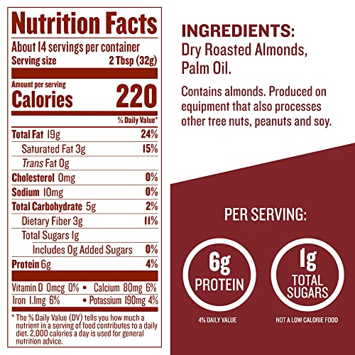 JUSTIN’S CLASSIC NO STIR GLUTEN-FREE ALMOND BUTTER, 16 OUNCE JAR