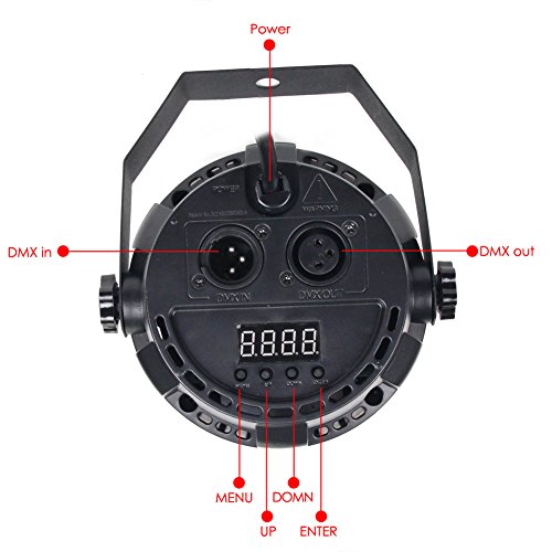 KOOT DJ Disco Light, DMX COB LED Wash Stage Lights with 7 DMX Control and Remote Control, for Wedding Birthday Bar Club Church Party Dance - Thumbnail 2