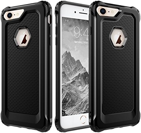 iPhone 8 Case,iPhone 7 Case,LAVENSA Flexible TPU Anti-Slip Shockproof Protective Case for Apple iPhone 7/8 - Black