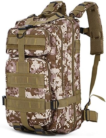 30L Military Tactical Backpack Waterproof Outdoor Bag for Hiking Camping Climbing Trekking Travel Daypack Size 8.6''x 5.9''x 16.9'' (Camouflage2)