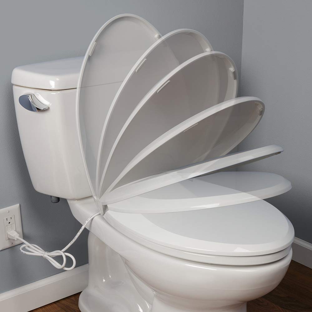 Bemis Radiance Plastic Toilet Seat, Elongated, White, H1900NL 000