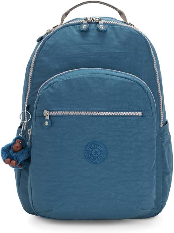 Kipling SEOUL School Backpack, 44 cm, 27 liters, Blue (Mystic Blue