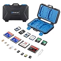 Camkiy Memory Card Holder Case SD/CF/MSD/TF/Micro SIM Card Storage Case Camera Cartridge Waterproof and Anti-Shock Box