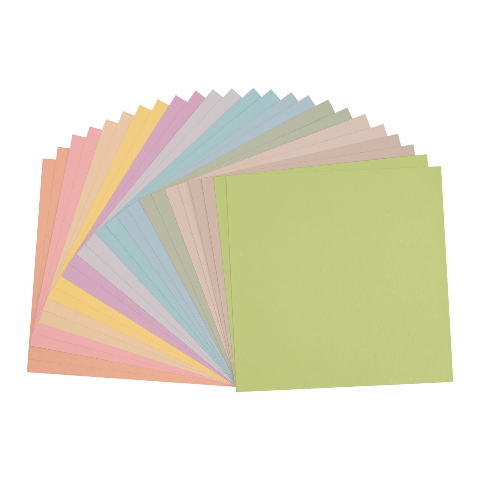 Florence Cardstock Textured Multicoloured - Coloured Card Making Supplies 12 x 12 inch - Pastel - 24 Sheets - Coloured Paper for Scrapbooking, Card Making and Other Paper Crafts - 216 GSM