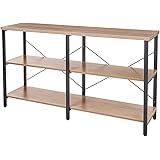 AZL1 Life Concept Couch Table for Living Room & Bedroom, 3-Shelf Open Bookshelf,Industrial Bookcase for Home & Office, Light 
