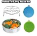 Steamer Basket Rack Set For Instant Pot Accessories, Fits Instant Pot 5, 6, 8qt Pressure Cooker With Silicone Dish Sponge and Egg Steaming Holder Rack Stand Set primary