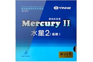 Ppbigu Yinhe Mercury II Table Tennis Rubber for DIY Racket/Paddle, Mercury-2 Allround Spin Control Ping Pong Rubber for Training