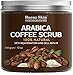100% Natural Arabica Coffee Scrub, Best Stretch Mark, Acne & Anti Cellulite Treatment, Helps Reduce Spider Veins, Eczema, Age Spots & Varicose Veins - 12 Oz
