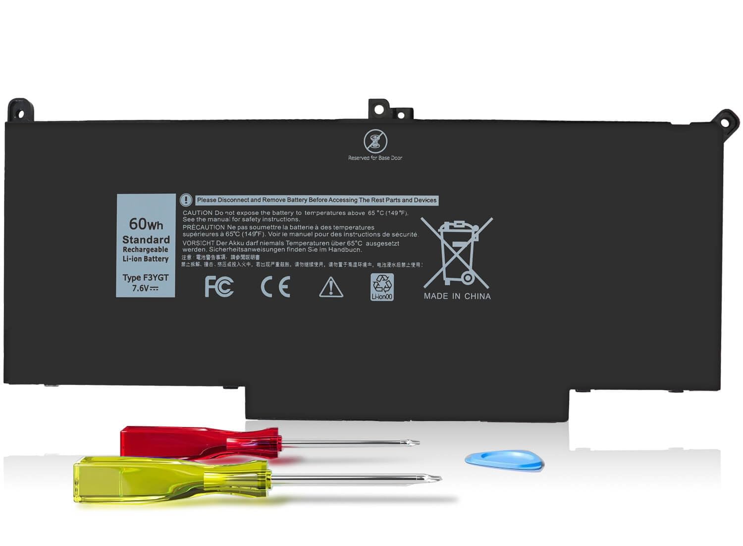 60Wh F3YGT Battery Latitude 7480 Battery Replacement Latitude 7490 Battery