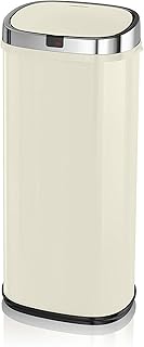 Morphy Richards Quadratischer Sensor-Mülleimer, Metall, cremefarben, 50 L
