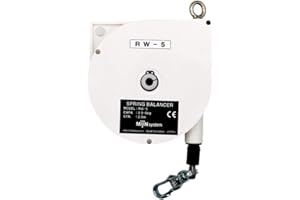 MIJIN Tigon RW-5 Retractable Spring/Tool Balancer, (Load Capacity: 2.5-5.0 kg/5.5-11 lbs) Steel Cable, Tool Hanger & Fixture Holder