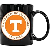 R and R Imports Tennessee Knoxville Volunteers 12 oz Black Ceramic Coffee Mug Officially Licensed Circle Design Single