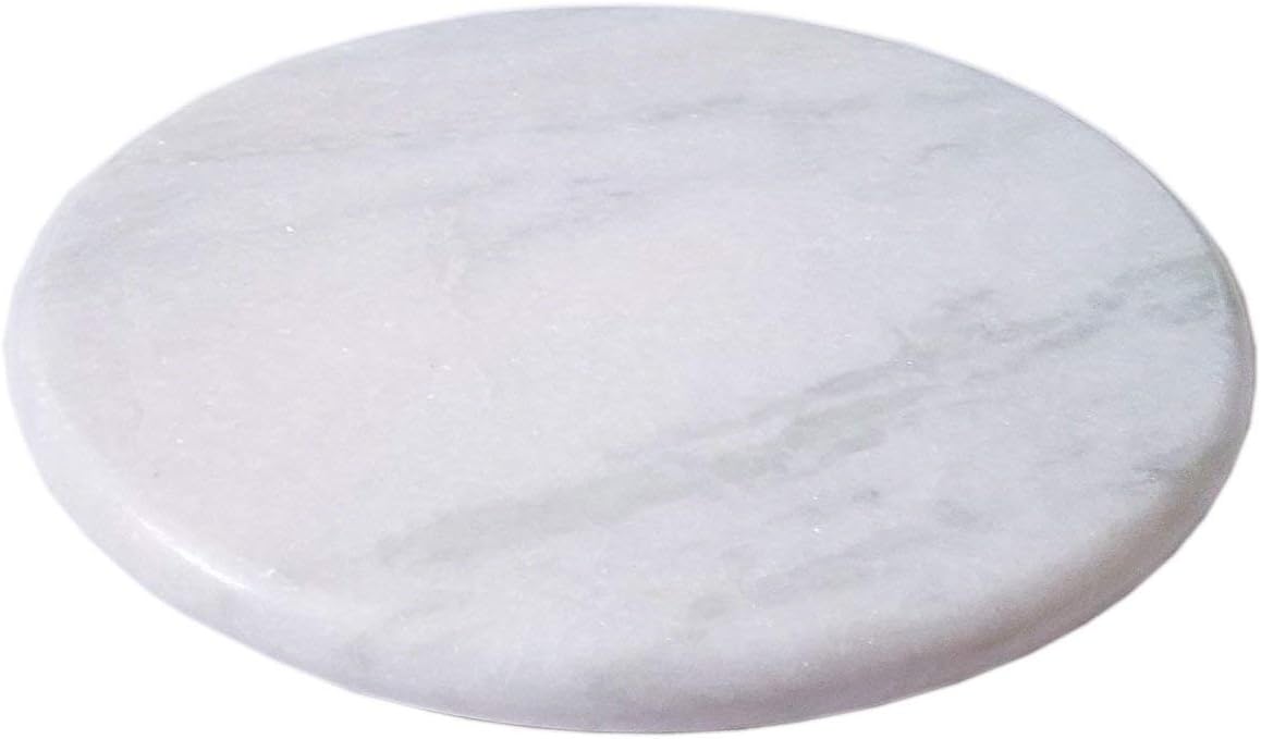 HUKUM Makrana Marble Rolling Board (White, 10inch)