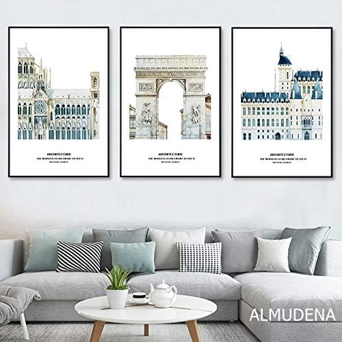 Xwartpic Acuarela Arquitectura Arte De La Pared Impresiones Cartel
