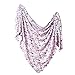 Copper Pearl Large Premium Knit Baby Swaddle Receiving Blanket Floral Morgan