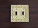 Double Light Switch Plate/ Cast Iron Switch Plate Cover/ Warm Yellow or Pick Your Color/ Switch Cover/ Fleur de Lis Style