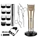 BuySShow Professional Hair Clippers for Men and Babies Quiet Clippers Cordless Haircut kit with 2 Scissors 1 Hair Comb Charging Dock Self Hair Cutting System