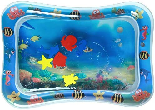 ULABLE Baby Inflatable Patted Pad - Baby Inflatable Water Cushion Inflatable Water Filled Play Mat - Prostrate Water Cushion Pat Pad Baby's Stimulation Growth Baby Inflatable Water Filled Play Mat