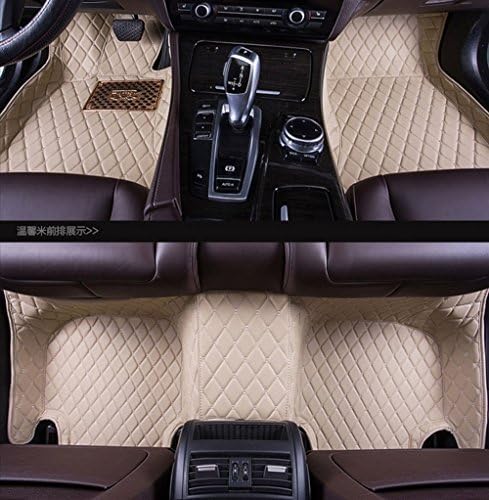 Dectek Custom Fit Luxury XPE Leather Waterproof Floor Mat FloorLiner All-Weather Floor Mats for Cheverolet Malibu 2013 (Beige)