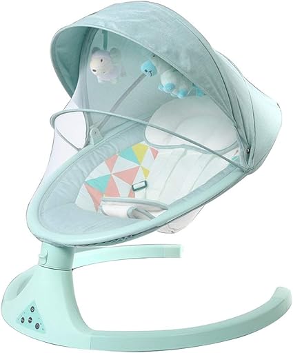 Babywippen Baby Schaukelstuhl Schaukeln Tursteher Lehnstuhl Baby Wiege Halten Kind Schutteln Bett Schlafen Artefakt Neugeborenen Komfort Stuhl Color Green Amazon De Kuche Haushalt