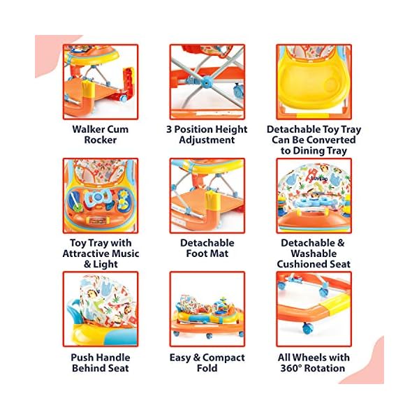 luvlap grand baby walker with rocker