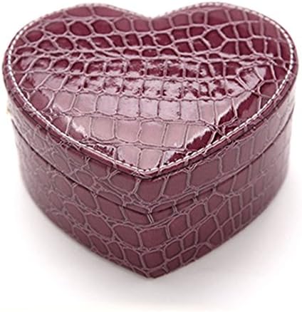 MHSTYJT Wedding Storage Box Crocodile Pattern Pu Leather Creative Jewelry Box