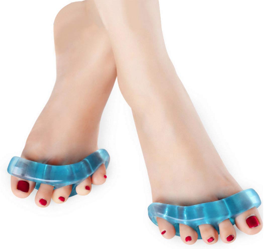 Ranvi Toe Separator Foot Pad, Soft Silicone Manicure Set 2 Pieces,Small Blue