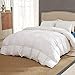 puredown White Goose Down Comforter-600 Fill Power-King/Cal King-Cotton Shell 500TC-Stripe White