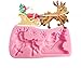 Efivs Arts Santa Claus Silicone Molds Elk deerFondant Mold Sugar Craft Tools and Gum Paste Mold Cake Decoration Tool for Christmas Party